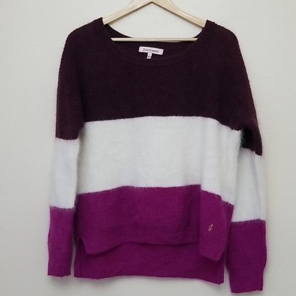 Juicy Couture Striped Mohair Wool Sweater - Picture 1 of 7